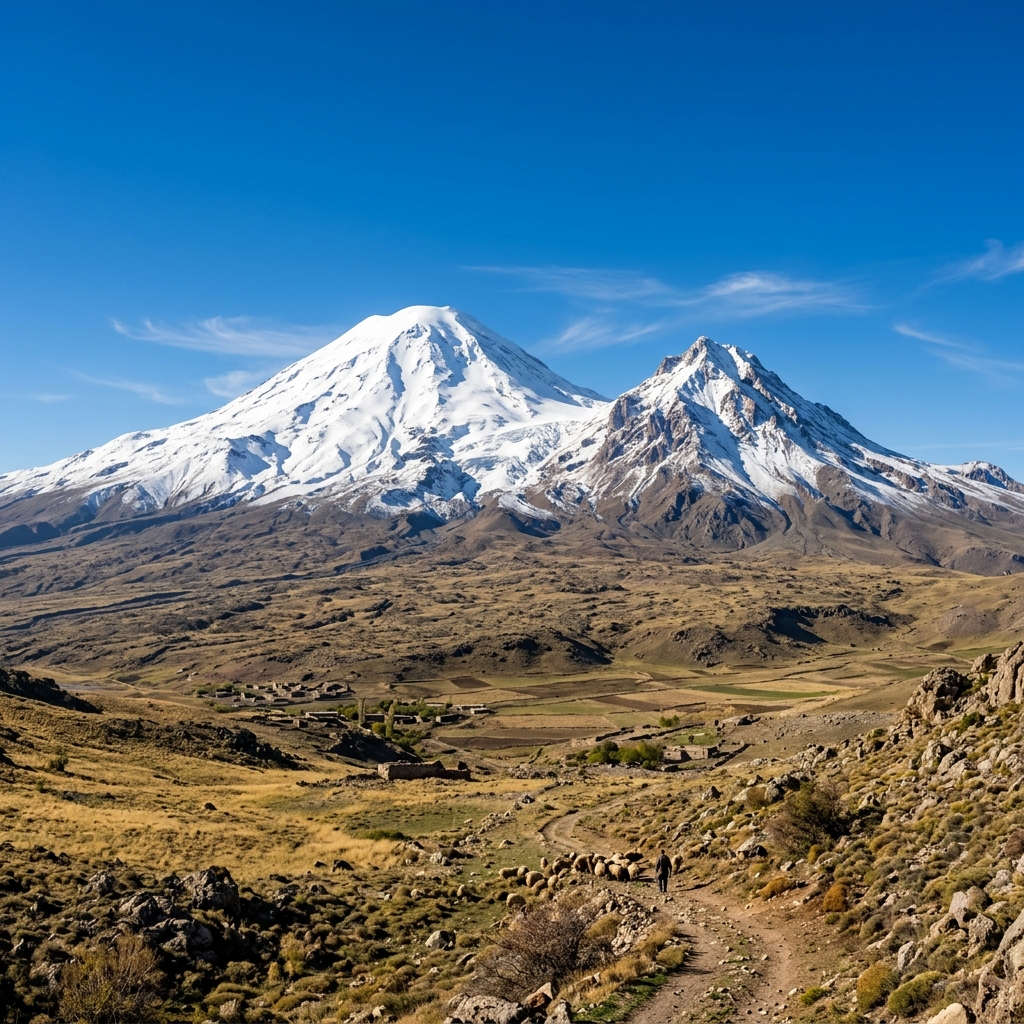 Ağrı Dağı (5137 m) - Türkiye'nin En Yüksek Volkanik Dağı ve Zirvesi - Doğu Anadolu Bölgesi