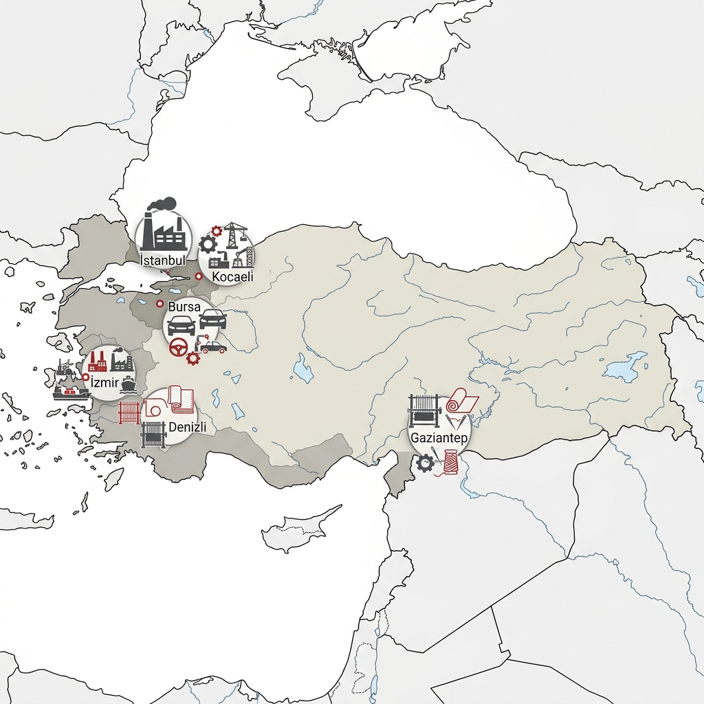 Türkiye Sanayi Hubları Haritası