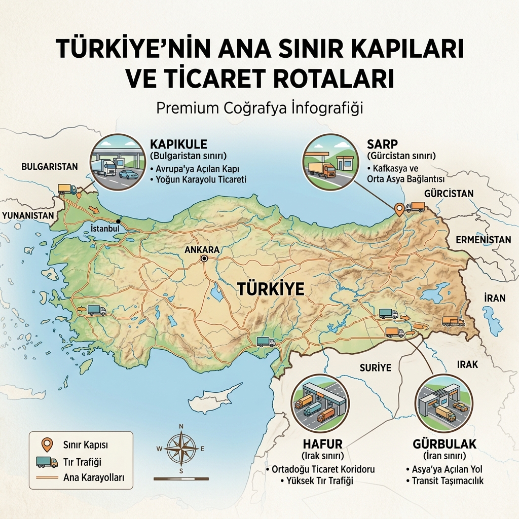 Türkiye Sınır Kapıları ve Ticaret Rotaları