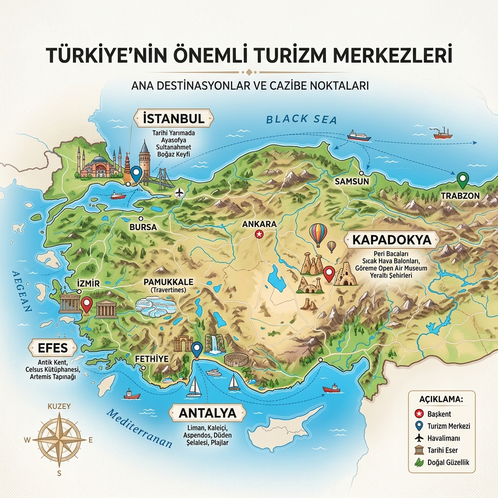 Türkiye Turizm Merkezleri ve Cazibe Noktaları
